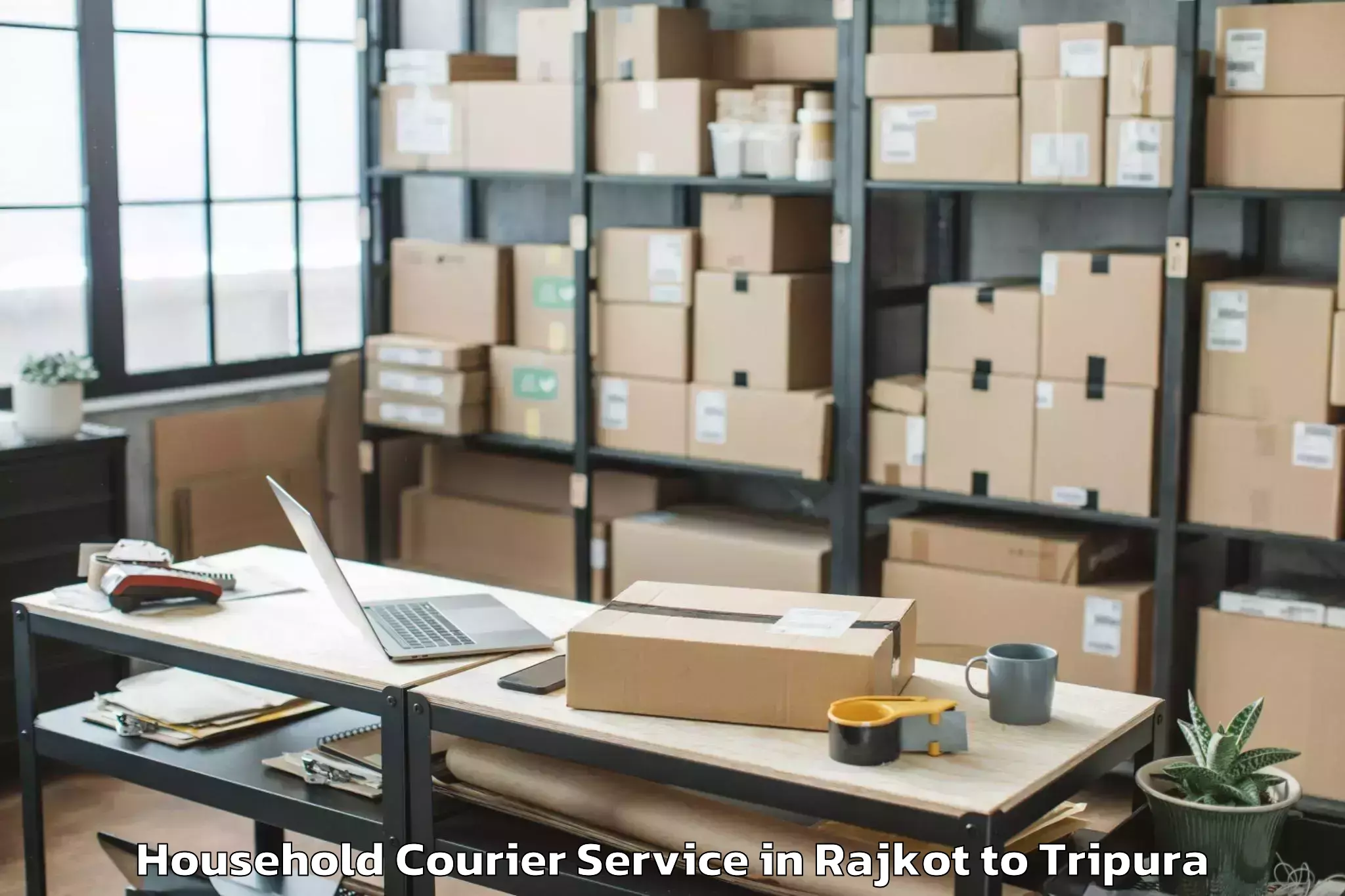 Efficient Rajkot to Bishalgarh Household Courier